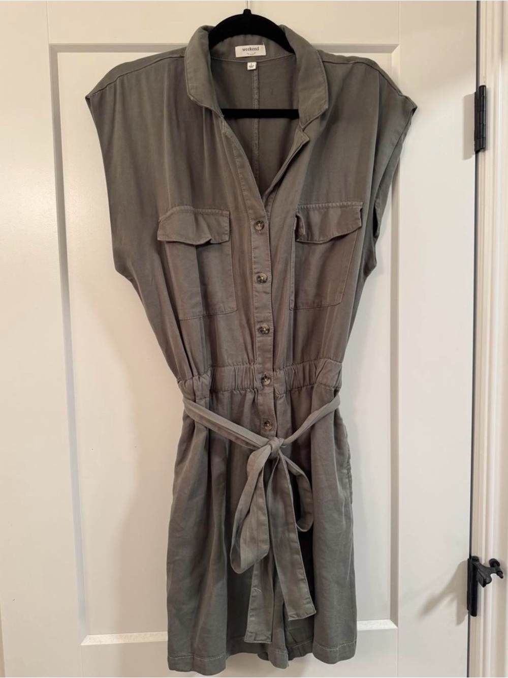 Vici Utility Shirt Dress in Olive
